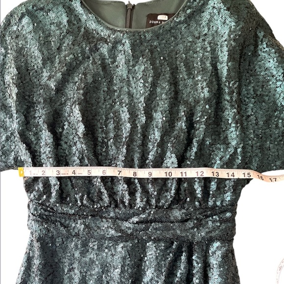 Donna Morgan Long Sleeve Dolman Sleeve with Wrap Miniskirt-Bottle Green Size 6 - Picture 8 of 10